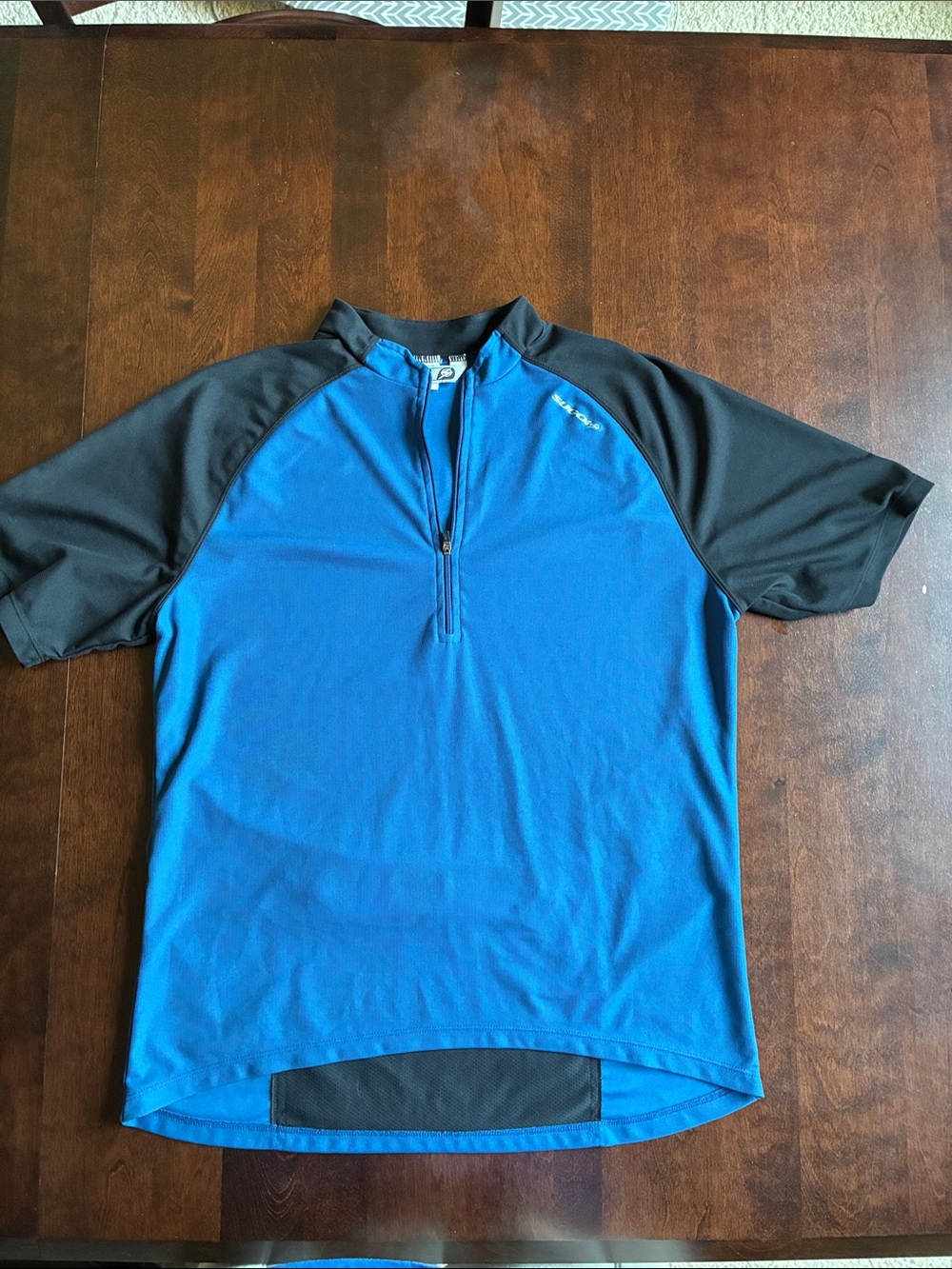 SUGOI Blue and Black Short Sleeve Cycling Jersey